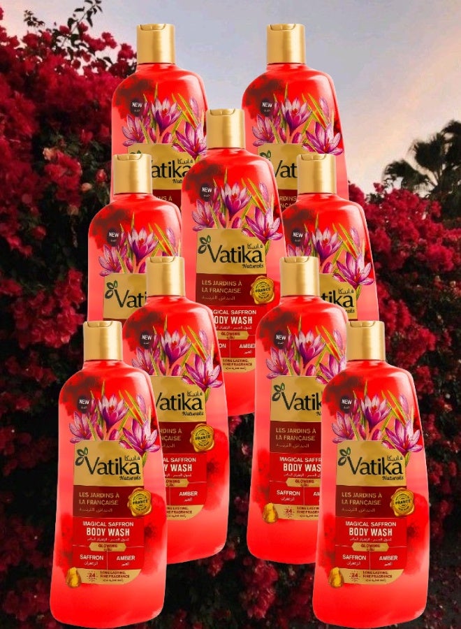 VATIKA 9 Pieces Vatika French Gardens Enchanting Saffron And Amber Body Wash 500ML - Image 1